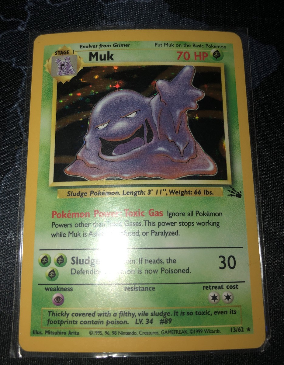 Muk Holo Base Fossil Set Edition 1999 Rare Pokemon Card # 13/62 | eBay
