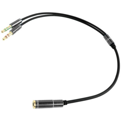  3.5mm Headphone Splitter Adapter for Mic Audio Y Splitter Cable for Microphone
