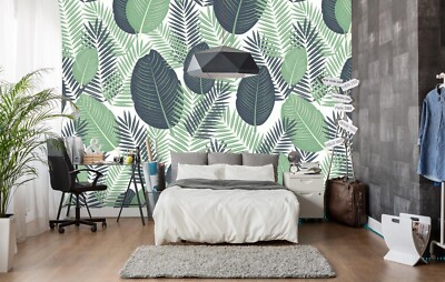 3D Leaf Texture ZHUA15874 Wallpaper Wall Murals Removable Self-adhesive Ann