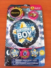 Illooms Happy. Birthday Boy , 24h Led Light Up Helium Balloon 22",
