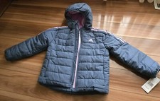 NWT Little Girls XXS 4/5 Adidas Winter Coat Jacket Blue Purple Winter Cold Puffe