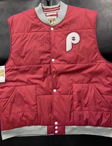 Philadelphia Phillies Mitchell & Ness Cooperstown Collection MLB Vest Size 5XL - Picture 2 of 8