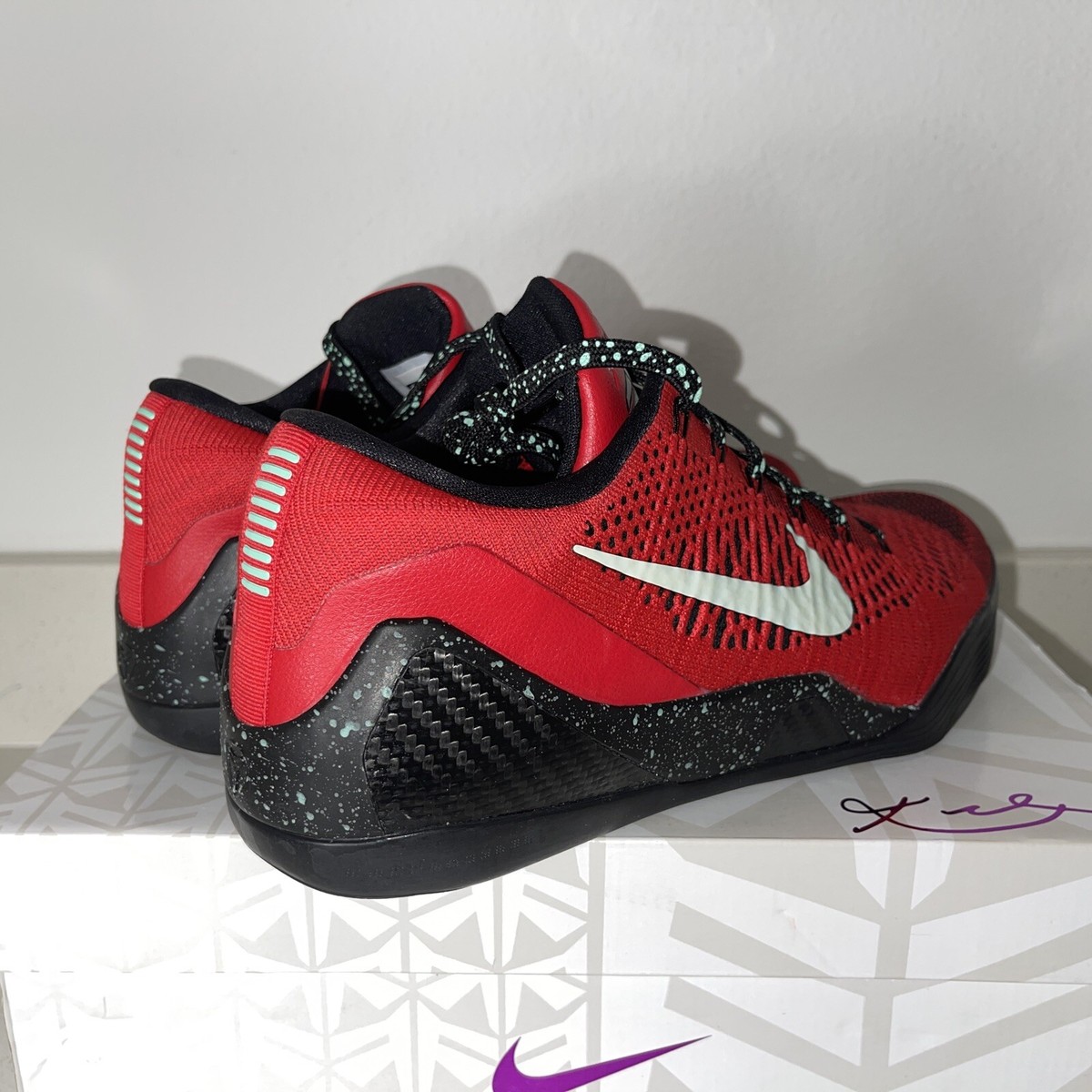 Nike Kobe IX 9 Elite Low University Red Custom Black Size 11 Mens