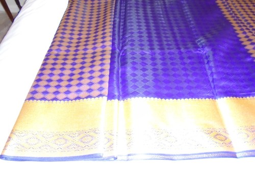 NEW BEAUTIFAL GADOWAL 100% SILK SARI PURPLE AND GOLD PARTY WEDDING.. - Picture 5 of 19