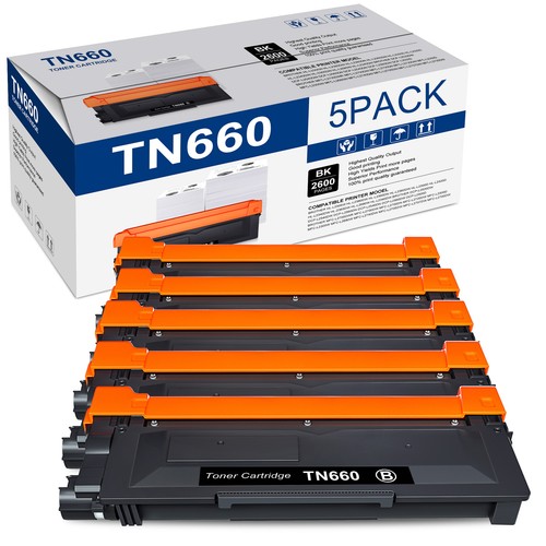 5PK TN660 Toner Compatible With Brother HL-L2320D HL-L2340DW HL-2360DW HL-2380DW