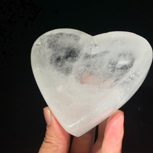 520g Natural white crystal Quartz hand Carved ashtray crystal Reiki healing - Picture 8 of 12