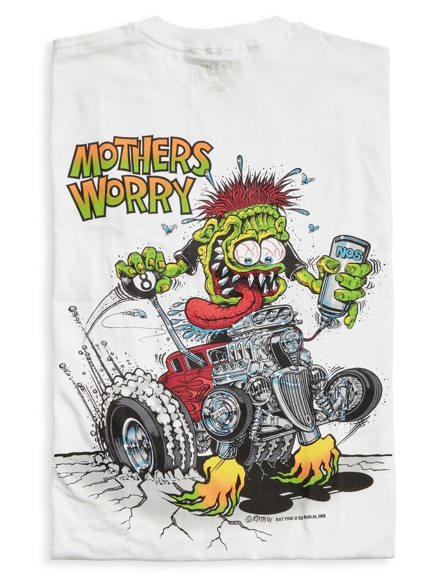 Men's Ed Big Daddy Roth Roth Rat Fink Mother's Worry White