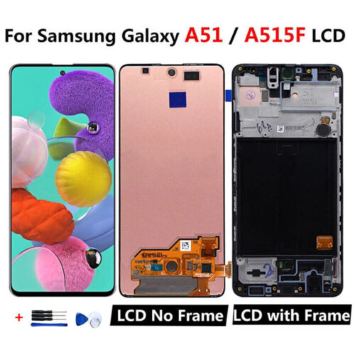For Samsung Galaxy A51 2019 A515 A515F LCD Display Touch Screen Digitizer Frame - Picture 1 of 13