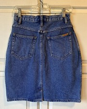 Vintage 1980s/90s JEANJERS by JORDACHE Denim Blue Jean Skirt Sz 7/8