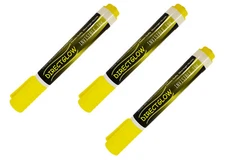 DirectGlow XL Invisible Yellow UV Blacklight Reactive Ink Marker Pen 3 Pack