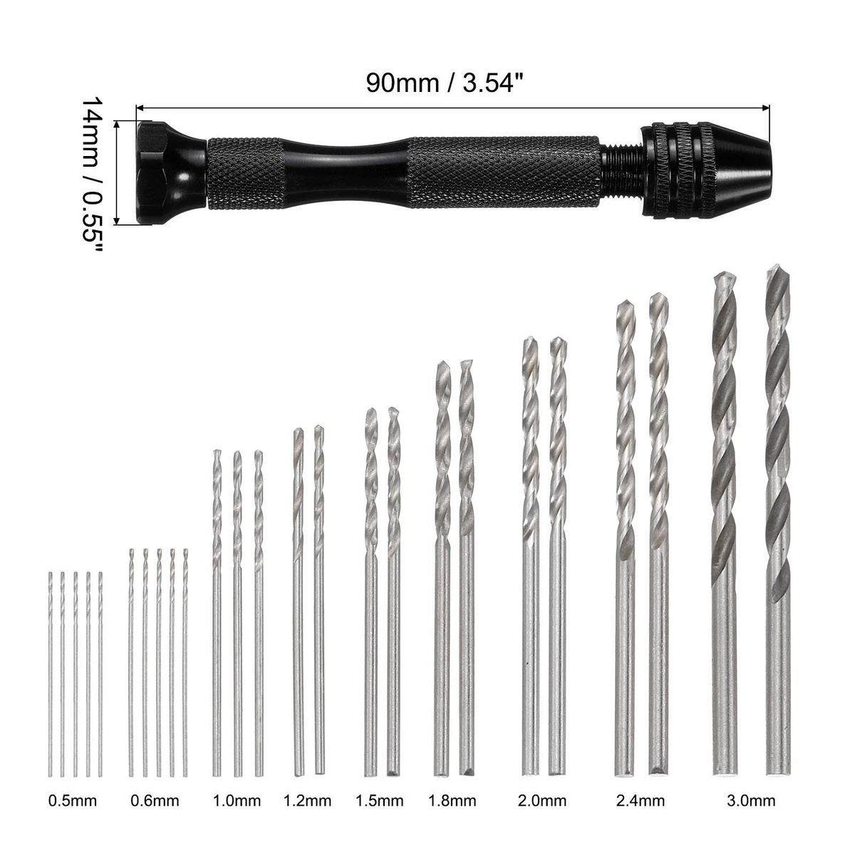 Mini Micro Electric Hand Drill Drill Bits for PCB 0.7/1.0/1.2mm