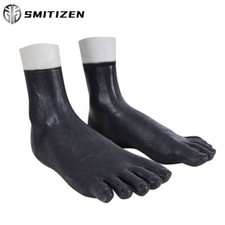 Smitizen Silicone Black Male Human Feet Realistic Skin Elastic Sock For Cosplay