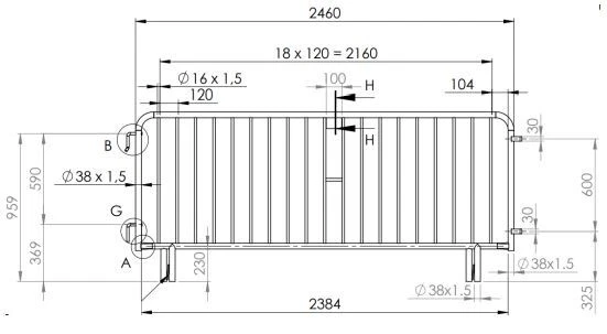 30 Stk Absperrgitter 75m Zaun Polizeigitter  Polizeigitter Festivalgitter - Bild 2 von 3