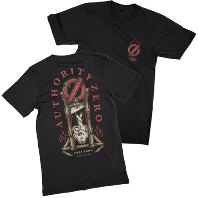 Rare! Authority Zero Band Heavy Cotton Black T Shirt For Men Full Size BT260
