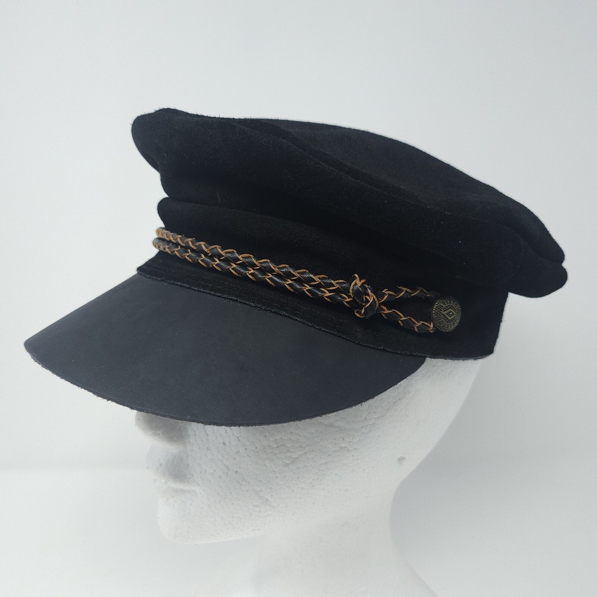 【BRIXTON】ブリクストン LEATHER KAYLA CAP Brixton Kayla Reserve Suede 100% Leather Hat Cap Braided