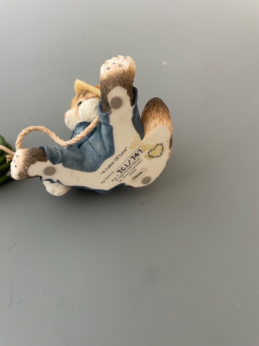 1997 Enesco Calico Kittens #295582 A Labor of Love Gardening 1997 Enesco Calico Kittens #295582 A Labor of Love Gardening