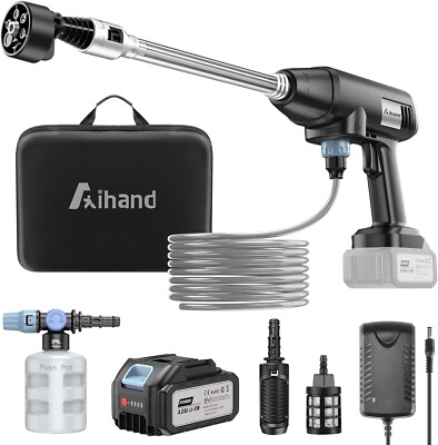 #ad Aihand Cordless Pressure Washer 986PSI Portable Power Cleaner Battery amp; Charger $75.00