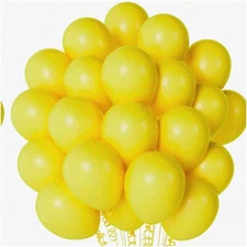 Sunshine Celebration Balloons - Vibrant 12" Yellow Balloons, 3.2g/100 Pcs Thick
