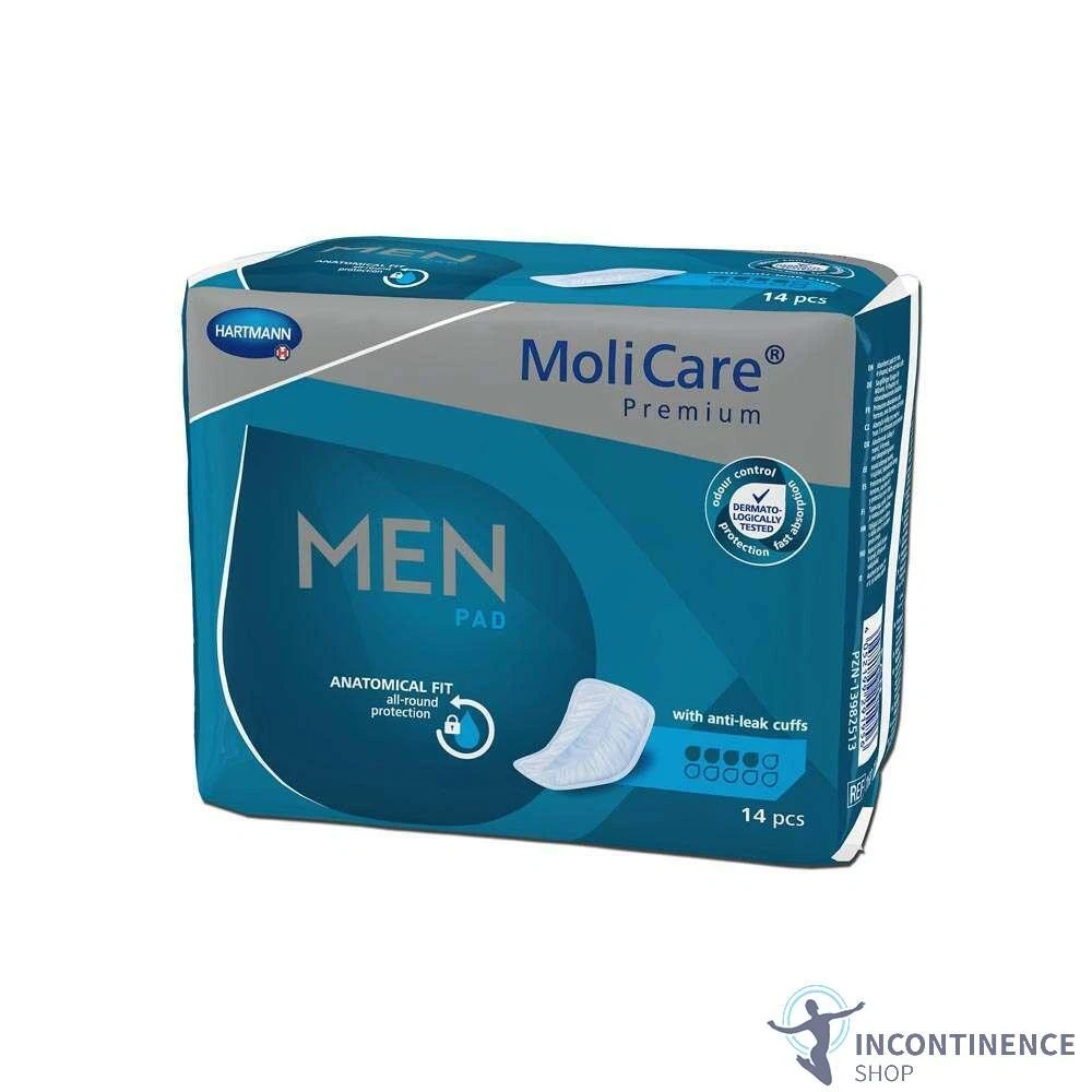 1x MoliCare Premium Men Incontinence Pad - 4 Drops Pack of 14 - 475ml