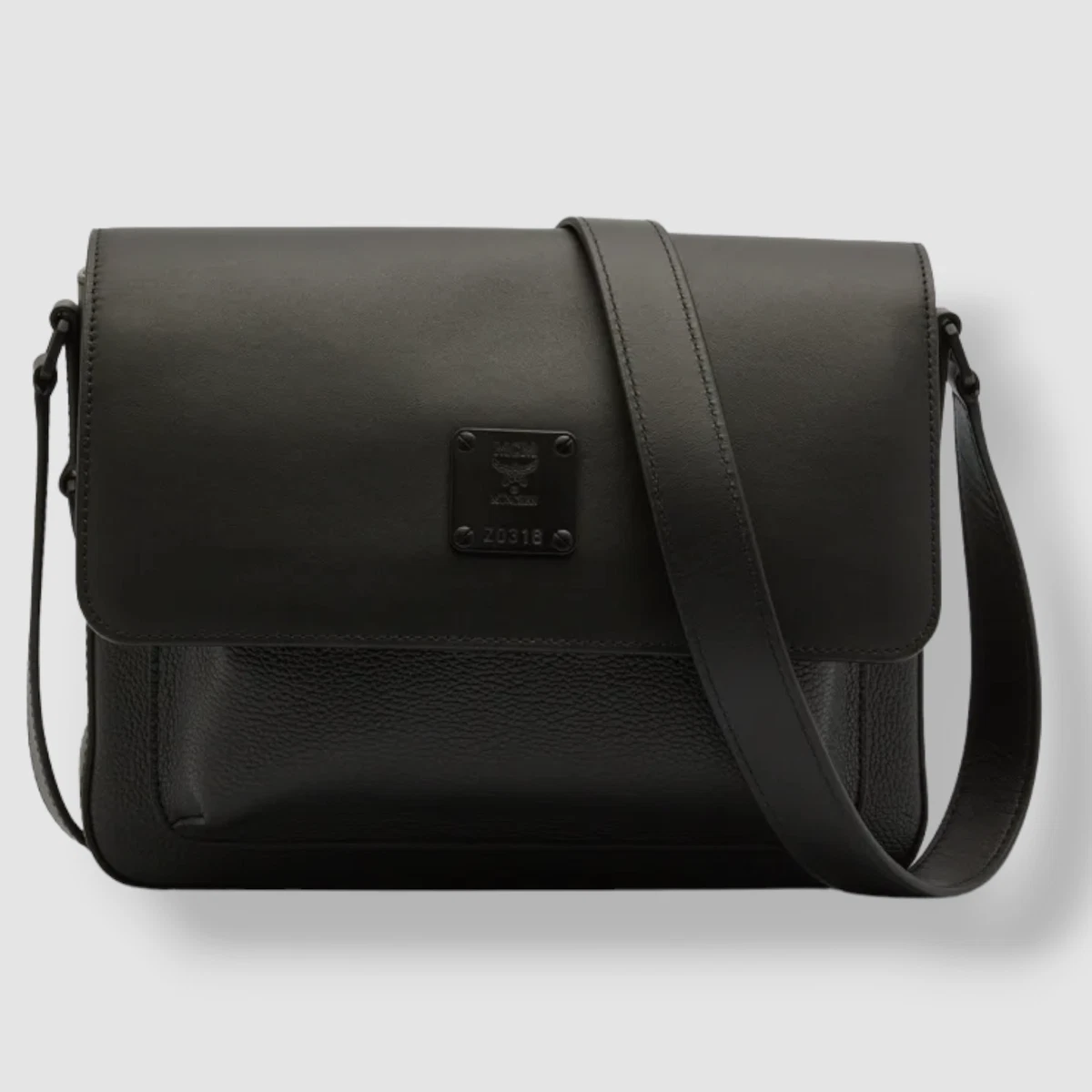 MCM Crossbody Bag Men Leather Black