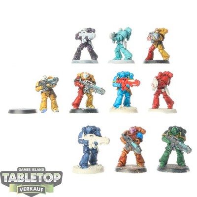 Space Marines - 10x Hellblaster Squad - teilweise bemalt