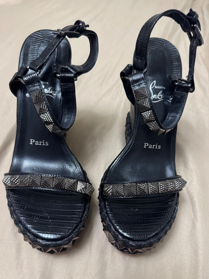 Sandals Studded  Platform Wedges 38 - Image 2 of 4