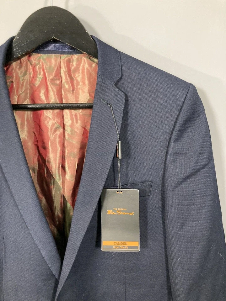BEN SHERMAN TAILORED Jacket/Blazer - Size 38R - Navy - New With Tags - Men’s - Image 4 of 4
