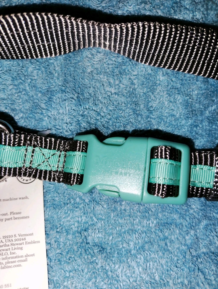 "Collar ajustable de nailon para perro Martha Stewart talla 14 se adapta al cuello 10""-14""" Foto 3 de 3