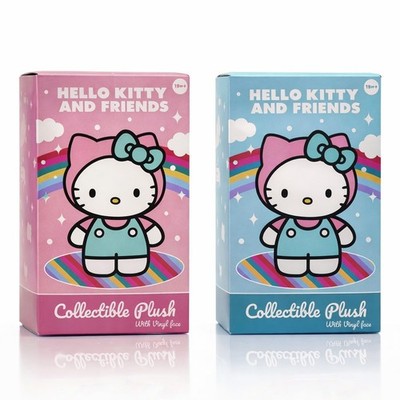 Hello Kitty Blind Box Plüschfigur Labubu Kuromi Cinnamoroll mit Vinyl-Gesicht