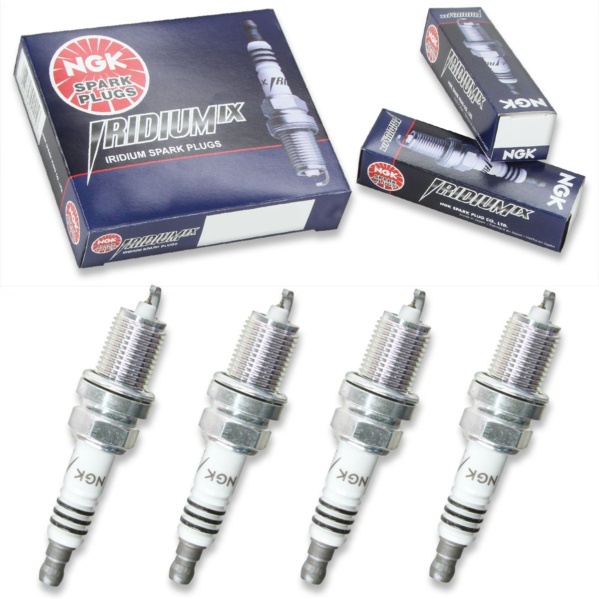 4 pcs NGK Iridium IX Spark Plugs for 1990-1994 Nissan D21 2.4L L4 - Engine cf