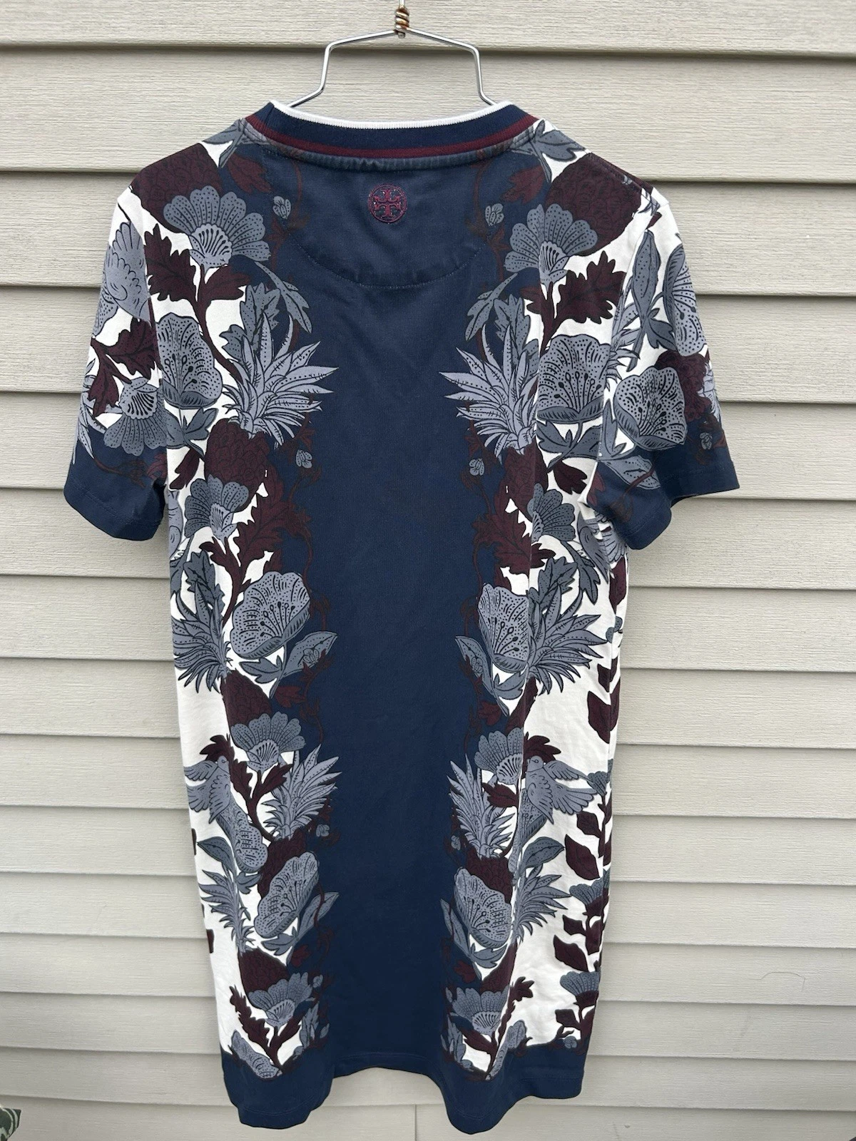 Abito T Shirt Stampato TORY BURCH Granato Imperiale Paese delle Meraviglie Vite Taglia S