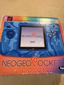 NEO GEO POCKET SNK CONSOLE COLOR AQUA BLUE BOX CIB - Tested And Working