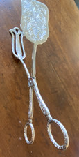 VINTAGE SILVER PLATED ASPARAGUS / SALAD /PASTRY TONGS