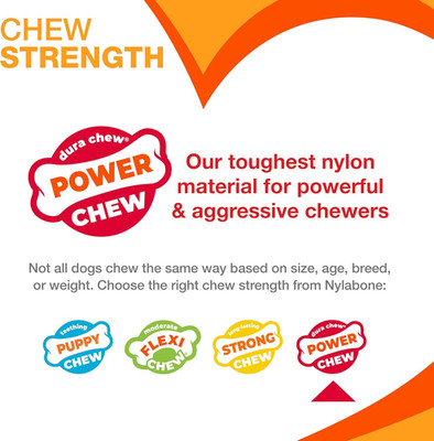 Nylabone Dura Chew extrem robust Hunde Kauspielzeug Knochen, Querlenker mit Hühnergeschmack,...