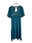 Monsoon Juliette Embroidered Midi Dress RRP £80 Jacquard Size 8 Blue