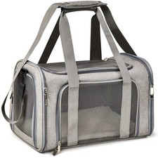 Pet Carrier for Cats  Dogs,TSA Airline Approved,Suitable for Daily Travel,Gray