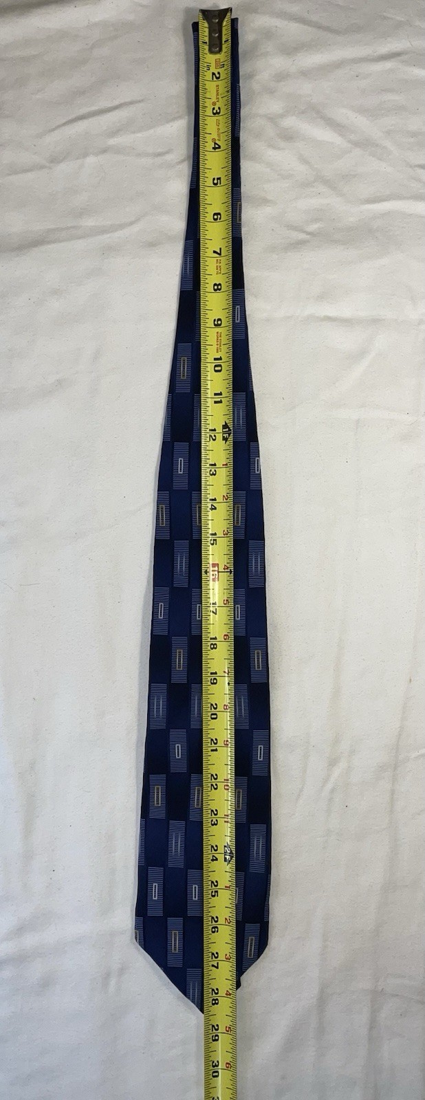 Piattelli Platinum Blue Rectangular 100% Silk des… - image 4