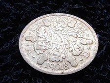 1928 - King George V - Sixpence Coin - 0.500 Silver