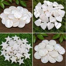 1 Inch Mother of Pearl Shells 50PCS One Hole Top Natural MOP for Jewelry Crafts