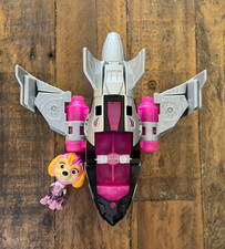 Paw Patrol Mighty Movie Skye w/ Mighty Jet Figure Vehicle Lights  Sounds Works