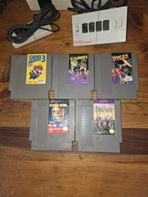 Vintage Nintendo NES System NES FOUR SCORE 1 CONTROL 5 GAME BUNDLE