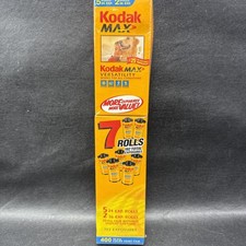 Kodak MAX Versatility 400 35mm Color Film 7 Rolls 192 Pics New Sealed EXP 12/03