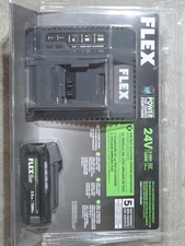 FLEX 24V Stacked Lithium-Ion Starter Kit 3.5Ah Lithium Battery 160W Fast Charger