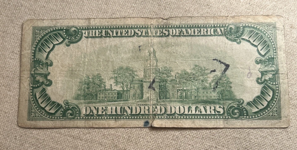 1928 $100 Hundred Dollar Note - San Francisco Reserve MH - Image 2 of 2