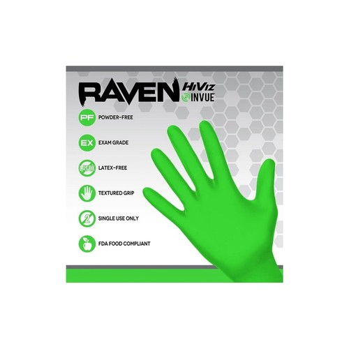 Bright Green Nitrile Gloves 100 Pack Powder Free Chemical Resistant Strong Grip - Picture 34 of 46