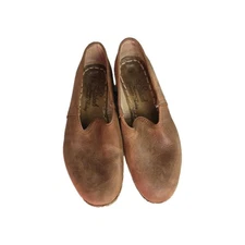 Sabah Slip On Loafers Tan Suede Leather Women 38 Casual Flats Neutral Womens 7.5