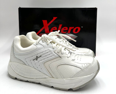 Xelero MATRIX LEATHER NEW Women's Walking Shoe White/Light Gray Multiple Sizes