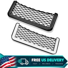 2 Pcs Car Mesh Cargo Nets 8x3in Framed Bungee Organizers for RV Truck Van