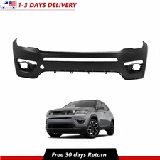 Front Upper Bumper Cover Fascia 68499103AA Fits 2017-2021 Jeep Compass Primed
