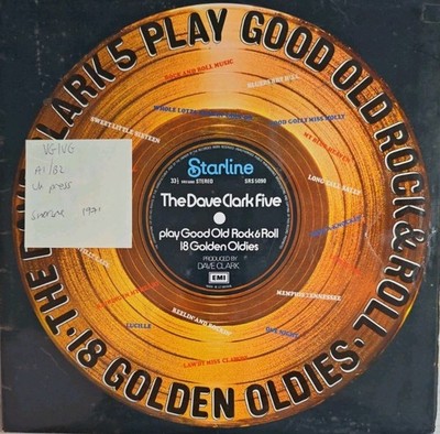 The Dave Clark Five Play Good Old Rock & Roll Vinyl Record VG/VG SRS 5090 1971